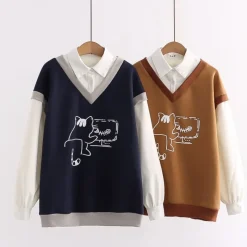 Kawaii Therapy Clothing<Kawaii Cat Fish Harajuku Style Sweater – Limited Edition
