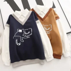 Kawaii Therapy Clothing<Kawaii Cat Fish Harajuku Style Sweater – Limited Edition