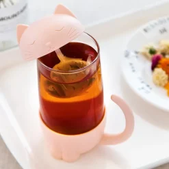 Kawaii Therapy Bottles<Kawaii Cat Glass Tea Mug – Limited Edition