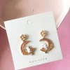 Kawaii Therapy Earrings<Kawaii Cat Moon Sakura Earrings – Limited Edition