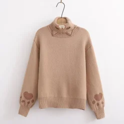 Kawaii Therapy Clothing<Kawaii Cat Paw Harajuku Knitted Sweater – Limited Edition