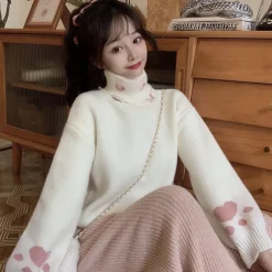 Kawaii Therapy Clothing<Kawaii Cat Paw Harajuku Knitted Sweater – Limited Edition