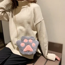 Kawaii Therapy Shoulder Bags | Mini Bags<Kawaii Cat Paw Shoulder Bag – Limited Edition