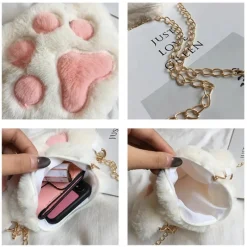 Kawaii Therapy Shoulder Bags | Mini Bags<Kawaii Cat Paw Shoulder Bag – Limited Edition