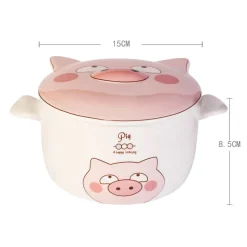 Kawaii Therapy Bottles<Kawaii Ceramic Piglet Ramen Bowl – Special Edition