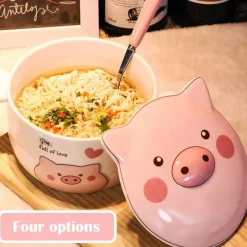 Kawaii Therapy Bottles<Kawaii Ceramic Piglet Ramen Bowl – Special Edition