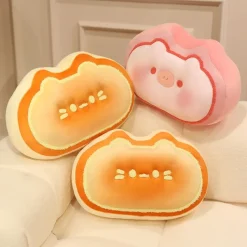 Kawaii Therapy Cute Stuffed Animals | Pillows<Kawaii Cheese Bread Toast Animal Pillow (35cm)