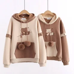 Kawaii Therapy Clothing<Kawaii Chocolate Bear Harajuku Hoodie – Limited Edition