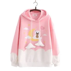 Kawaii Therapy Clothing<Kawaii Cloud Pastel Bear Harajuku Hoodie – Limited Edition