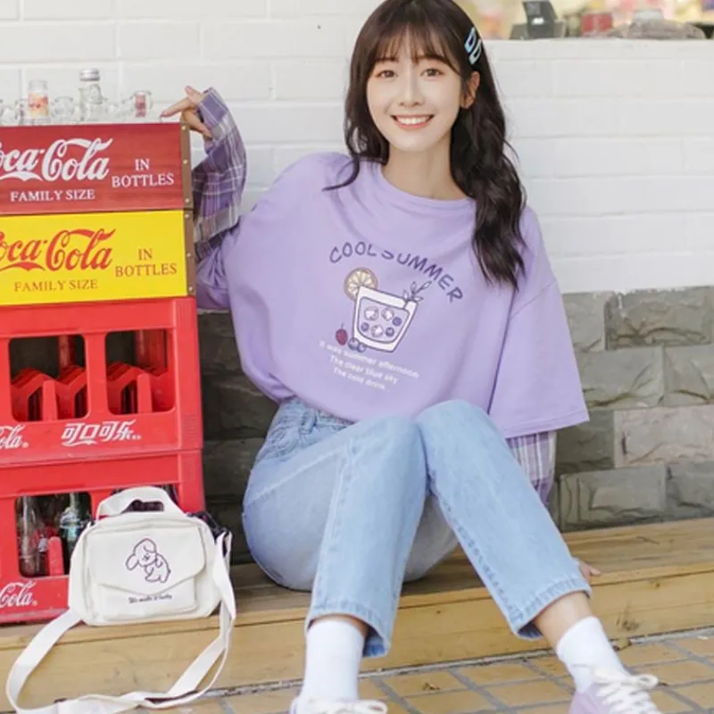 Kawaii Therapy Clothing<Kawaii Cool Summer Two-Piece Long Sleeve Shirt