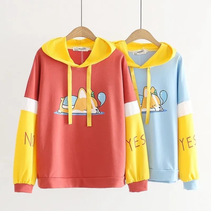 Kawaii Therapy Clothing<Kawaii Corgi Pastel Hoodie – Limited Edition