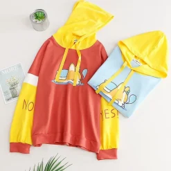 Kawaii Therapy Clothing<Kawaii Corgi Pastel Hoodie – Limited Edition
