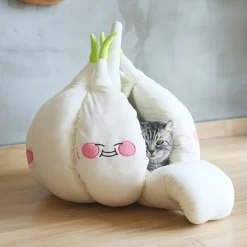 Kawaii Therapy Cat House<Kawaii Cozy Garlic Cat House – Special Edition