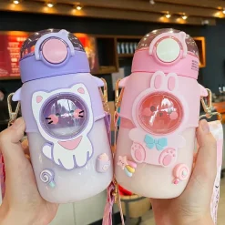 Kawaii Therapy Bottles<Kawaii Cute Animal Pastel Straw Bottle (700ml) – Limited Edition