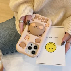 Kawaii Therapy Phonecase<Kawaii Cute Bear Silicone 3D Phone Case – Limited Edition