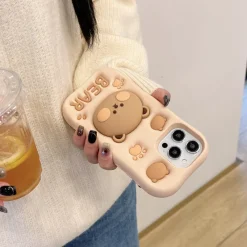 Kawaii Therapy Phonecase<Kawaii Cute Bear Silicone 3D Phone Case – Limited Edition