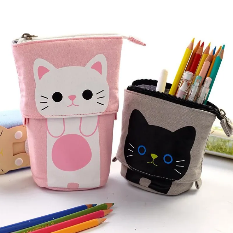 Kawaii Therapy Pencil Cases<Kawaii Cute Kitty Cat Canvas Pencil Case
