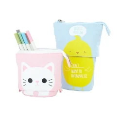 Kawaii Therapy Pencil Cases<Kawaii Cute Kitty Cat Canvas Pencil Case