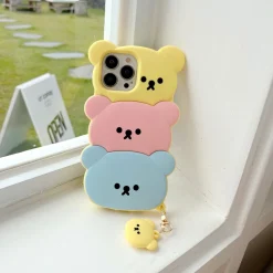Kawaii Therapy Phonecase<Kawaii 3D Bear Phone Case – Limited Edition