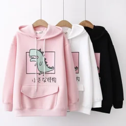 Kawaii Therapy Clothing<Kawaii Dinosaur Harajuku Hoodie – Limited Edition
