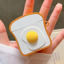 Kawaii Therapy Earphone Case<Kawaii Egg Toast Earphone Protective Case
