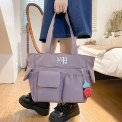 Kawaii Therapy Tote Bags | Shoulder Bags<Kawaii Fashion Aesthetic Nylon Tote Shoulder Bag