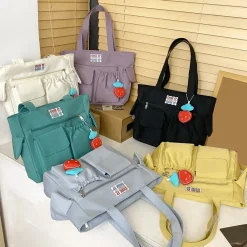 Kawaii Therapy Tote Bags | Shoulder Bags<Kawaii Fashion Aesthetic Nylon Tote Shoulder Bag