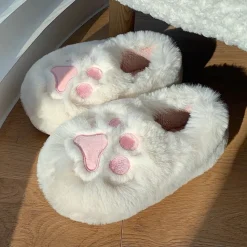 Kawaii Therapy Slippers<Kawaii Fluffy Cat Paw Cozy Slippers – Limited Edition