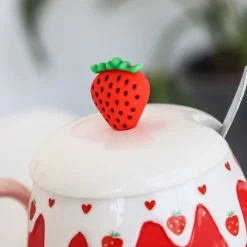 Kawaii Therapy Bottles<Kawaii Fruit Strawberry Avocado Ceramic Cups – Limited Edition