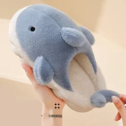 Kawaii Therapy Slippers<Kawaii Fuzzy Shark Cloud Slides – Limited Edition
