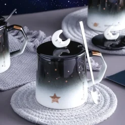 Kawaii Therapy Bottles<Kawaii Galaxy Moon Ceramic Cup – Limited Edition