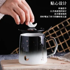 Kawaii Therapy Bottles<Kawaii Galaxy Moon Ceramic Cup – Limited Edition