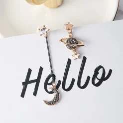 Kawaii Therapy Earrings<Kawaii Galaxy Space Moon Earrings – Limited Edition