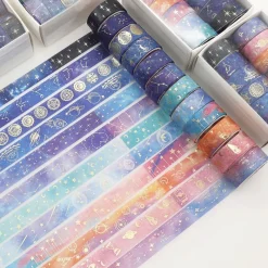 Kawaii Therapy Stickers<Kawaii Galaxy Stars Washi Tape Set (12pcs)