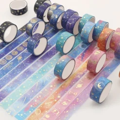 Kawaii Therapy Stickers<Kawaii Galaxy Stars Washi Tape Set (12pcs)