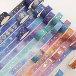 Kawaii Therapy Stickers<Kawaii Galaxy Stars Washi Tape Set (12pcs)