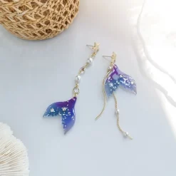 Kawaii Therapy Earrings<Kawaii Glitter Korea Style Sea Earrings