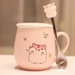 Kawaii Therapy Bottles<Kawaii Hamster Ceramic Cup (450ml) – Limited Edition