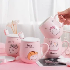 Kawaii Therapy Bottles<Kawaii Hamster Ceramic Cup (450ml) – Limited Edition