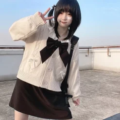 Kawaii Therapy Clothing<Kawaii Harajuku Hearts Cardigan Sweater – Limited Edition