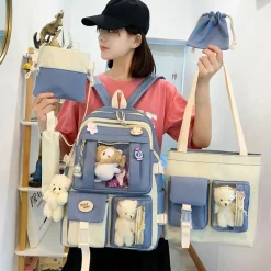 Kawaii Therapy School Backpacks | Preppy Backpacks<Kawaii Harajuku Ita Style School Backpack (5pcs) – Limited Edition