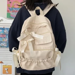 Kawaii Therapy School Backpacks | Preppy Backpacks<Kawaii Harajuku Lace Fashion Canvas Backpack – Limited Edition