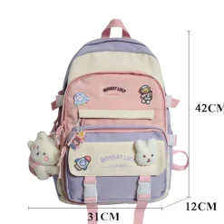 Kawaii Therapy School Backpacks | Preppy Backpacks<Kawaii Harajuku Style Pastel College Backpack