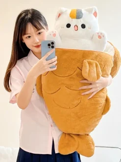 Kawaii Therapy Giant Stuffed Animals | Cat<Kawaii Japanese Cat Fish Taiyaki Plush – Jumbo Edition