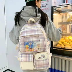Kawaii Therapy School Backpacks | Preppy Backpacks<Kawaii Japanese High School Plaid Backpack – Limited Edition