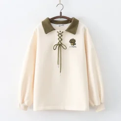 Kawaii Therapy Clothing<Kawaii Japanese Style Bear Collar Sweater – Limited Edition
