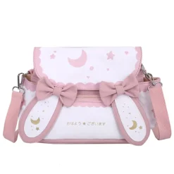 Kawaii Therapy Tote Bags | Shoulder Bags<Kawaii Japanese Style Bunny Moon Shoulder Bag