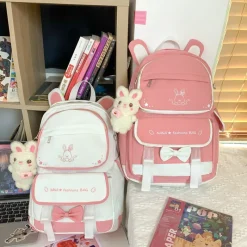 Kawaii Therapy School Backpacks | Preppy Backpacks<Kawaii Japanese Style Bunny Ears Pastel Backpack
