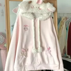 Kawaii Therapy Clothing<Kawaii Japanese Style Cat Zipper Hoodie – Special Edition