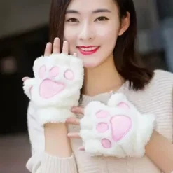 Kawaii Therapy Clothing<Kawaii Japanese Style Cat Paw Winter Gloves